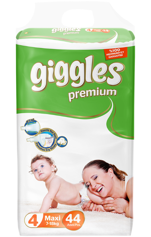 Підгузки дитячі Giggles Premium 4 Maxi 7-18 кг 44 шт